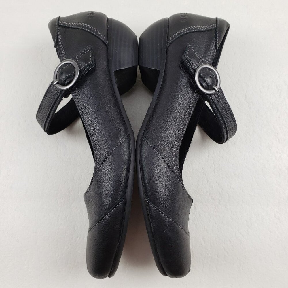 Taos Virtue Mary Jane Shoe Womens 8.5 Black Leather Strap Walk Comfort Low Heel - Picture 7 of 13